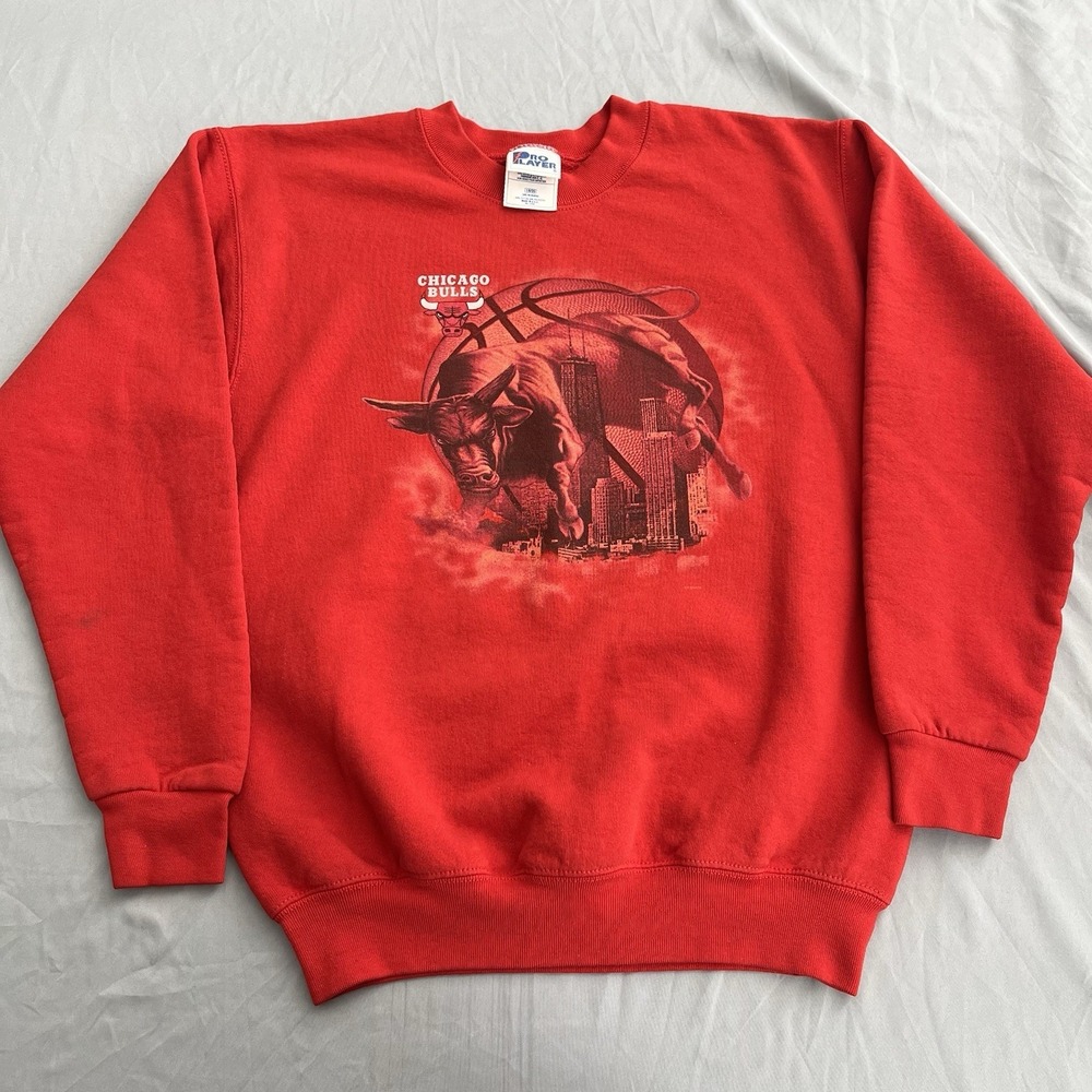 Vintage Chicago Bulls Crewneck Sweatshirt YOUTH XL Pro player MADE IN USA